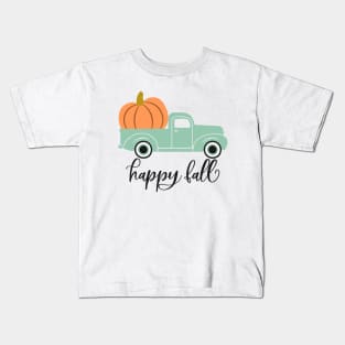 Happy Fall  Pumpkin Truck Kids T-Shirt